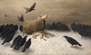 Anguish by August Friedrich Schenck Oil Painting