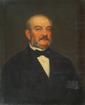Minister Josef Lasser, Freiherr von Zollheim by August Georg Mayer Oil Painting