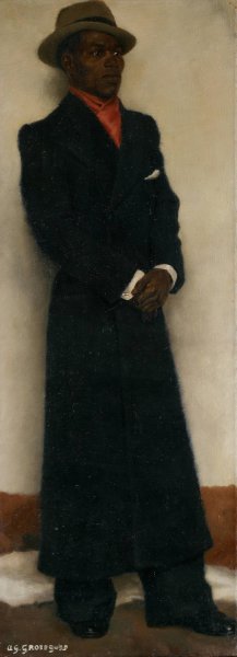 Portrait of a black man by August Grotegoed Oil Painting