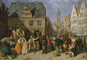 A Dancing Bear by August Jernberg Oil Painting