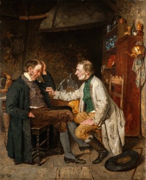 The Borrower by August Jernberg Oil Painting