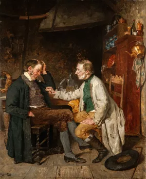 The Borrower by August Jernberg Oil Painting
