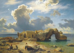 Capri by August Leu Oil Painting