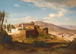 The Al-Aqsa Mosque, Jerusalem by August Loffler Oil Painting