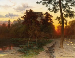 Castillo de Chapultepec by August Lohr Oil Painting