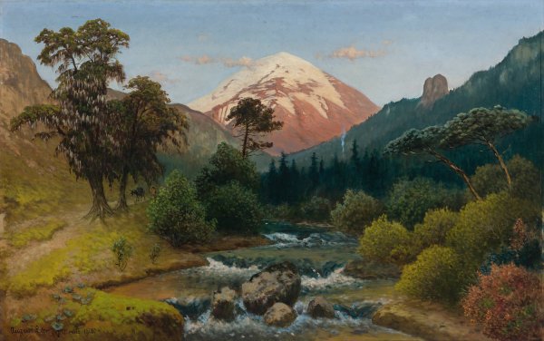 Pico De Orizaba  by August Lohr - Hand-Painted Oil Painting Reproduction