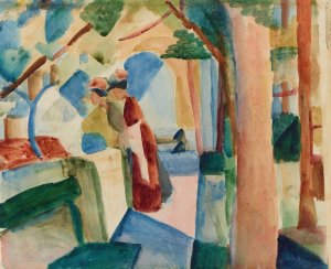 Auf dem Friedhof von Thun by August Macke Oil Painting