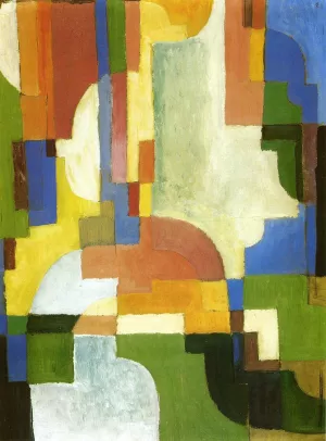 Colored Forms I by August Macke Oil Painting