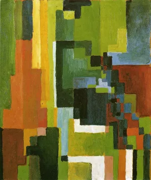 Colored Forms II Oil painting by August Macke