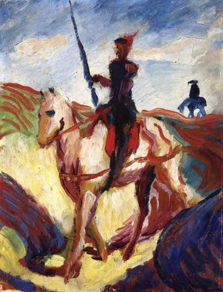Main Product Photo of Don Quixote Painting by August Macke