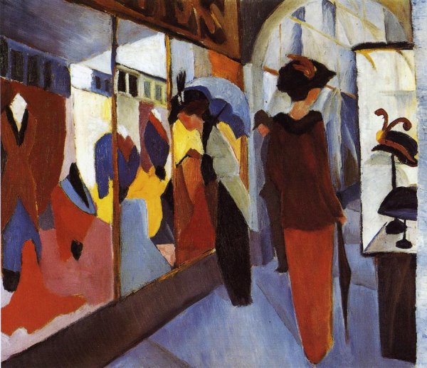Main Product Photo of Fashion Shop Painting by August Macke