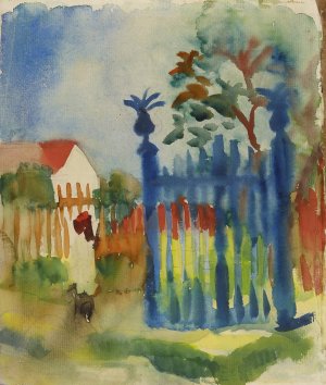 Garden Gate by August Macke Oil Painting
