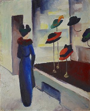Hat Shop by August Macke Oil Painting