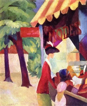Hat Shopping by August Macke - Oil Painting Reproduction