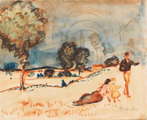 Landpartie by August Macke Oil Painting