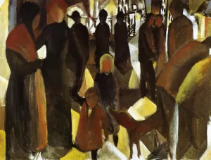 Leave-Taking Oil painting by August Macke