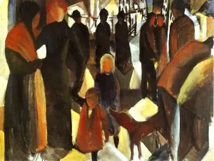 Leave-Taking by August Macke - Oil Painting Reproduction