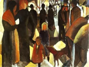 Leave-Taking Oil painting by August Macke