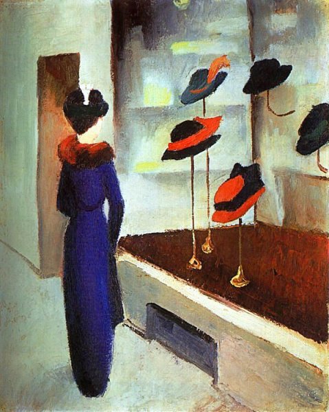 Main Product Photo of Milliner's Shop Painting by August Macke