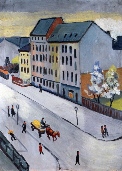 Main Product Photo of Our Street in Gray Painting by August Macke