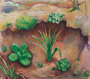 Pflanzchen im Wald by August Macke Oil Painting