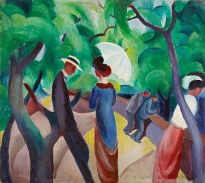 Promenade Oil painting by August Macke