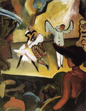 Russian Ballet I Oil painting by August Macke