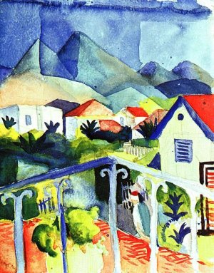 St. Germain near Tunis by August Macke Oil Painting