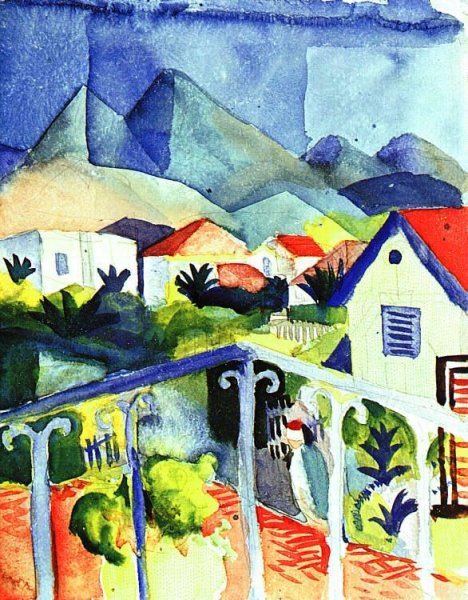 Main Product Photo of St. Germain near Tunis Painting by August Macke