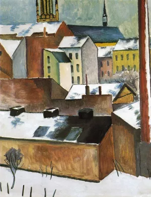 St Mary's in the Snow painting by August Macke