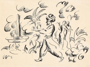 Szene aus 1001 Nacht by August Macke Oil Painting