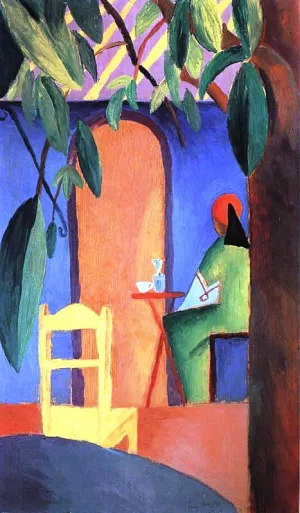 Turkish Cafe II Oil painting by August Macke