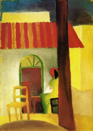 Turkish Cafe I Oil painting by August Macke