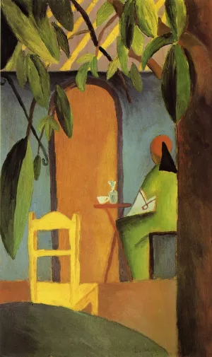Turkish Cafe II Oil painting by August Macke