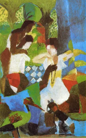 Turkish Jewel Trader Oil painting by August Macke