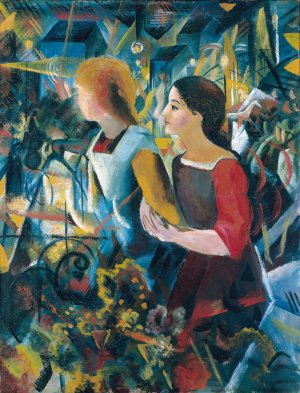 Two Girls by August Macke Oil Painting