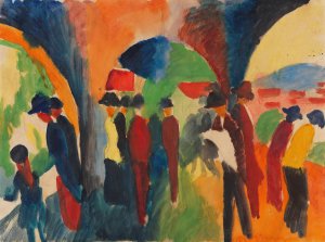 Unter den Lauben von Thun by August Macke Oil Painting
