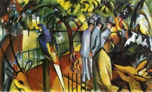 Zoological Garden I Oil painting by August Macke