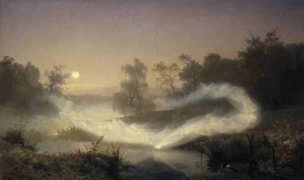 Dancing Fairies  by August Malmstrom - Hand-Painted Oil Painting Reproduction