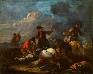 Robber Oil painting by August Querfurt