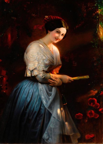 Romerin aus Albano  by August Riedel - Hand-Painted Oil Painting Reproduction