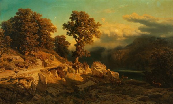 Main Product Photo of Herbstlandschaft  Painting by August Schaeffer Von Wienwald
