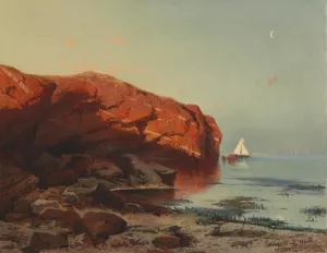 Motiv aus Helgoland by August Schaeffer Von Wienwald Oil Painting