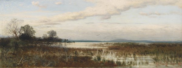 Main Product Photo of Partie am Chiemsee  Painting by August Schaeffer Von Wienwald