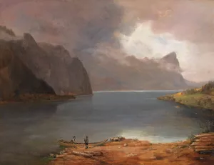 Partie am Mondsee by August Schaeffer Von Wienwald Oil Painting