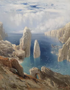 Steilkuste by August Schaeffer Von Wienwald Oil Painting