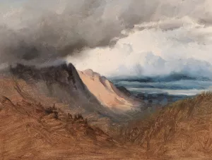 The Gosaukamm Mountain Massif by August Schaeffer Von Wienwald Oil Painting