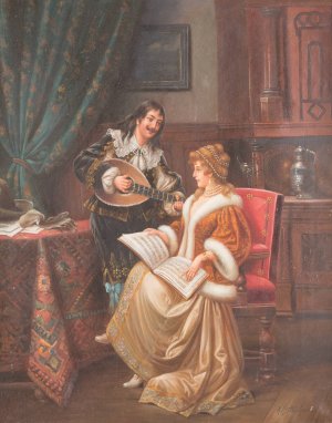 Love and harmony by August Stephan Oil Painting