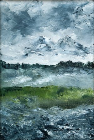Landscape Study by August Strindberg Oil Painting