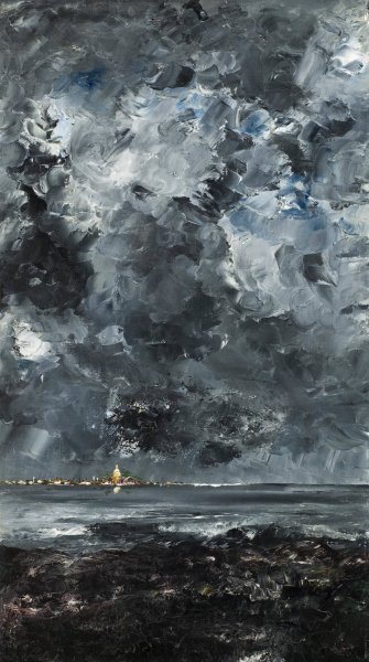 The Town by August Strindberg - Hand-Painted Oil Painting Reproduction